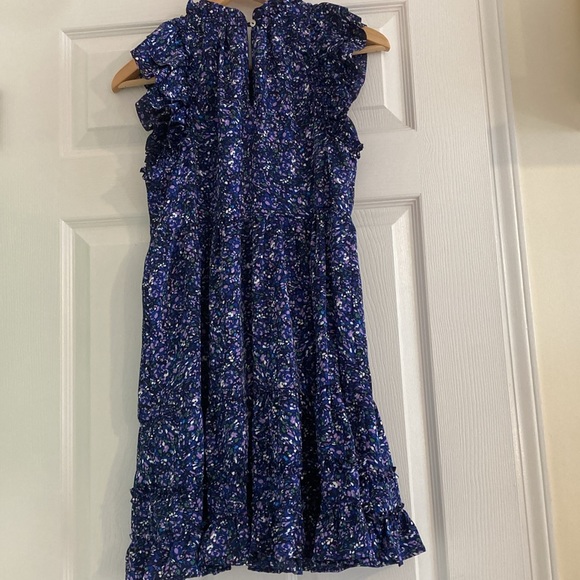 Bloomingdale’s‎ AQUA Ditsy Floral Mini Dress Blue/Purple XS - Picture 3 of 7